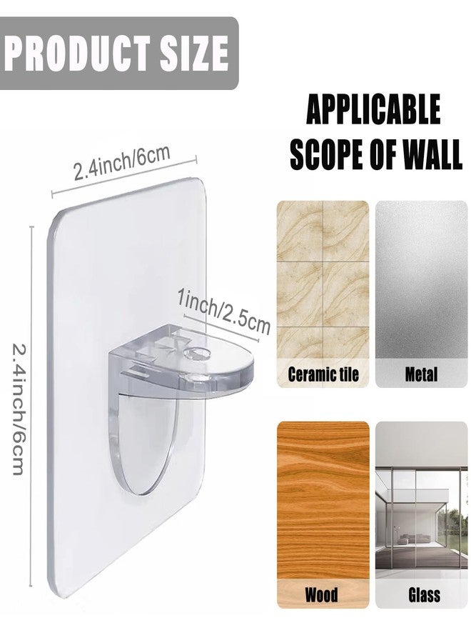 LonlyEagle 20 Pieces Plastic Shelf Support Self Adhesive Bracket Separator Pin for Furniture Kitchen Cabinet Bookcase Cabinet Brackets Shingle Layer - Image 2